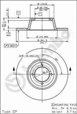 Тормозной диск BS 7453 BRECO