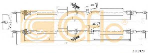 Трос, стояночная тормозная система 10.5370 COFLE