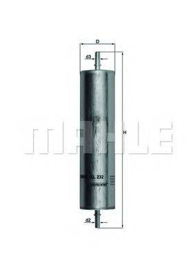 KL 232 KNECHT Фильтр топливный KL 232 KNECHT