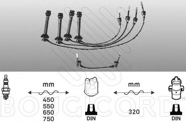 Комплект проводов зажигания 7144 BOUGICORD