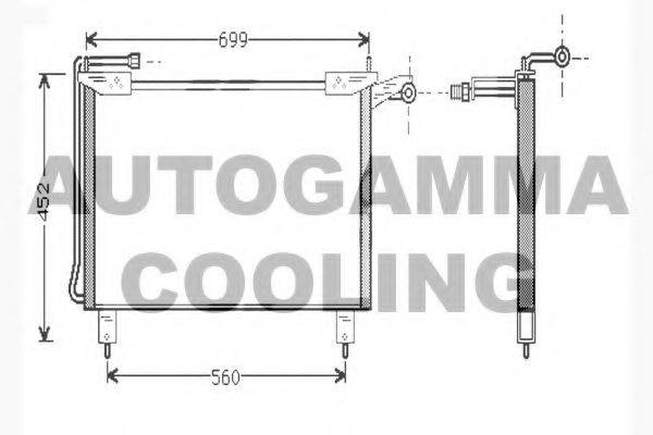 Конденсатор, кондиционер 104586 AUTOGAMMA