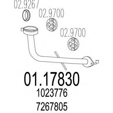 Труба выхлопного газа 01.17830 MTS