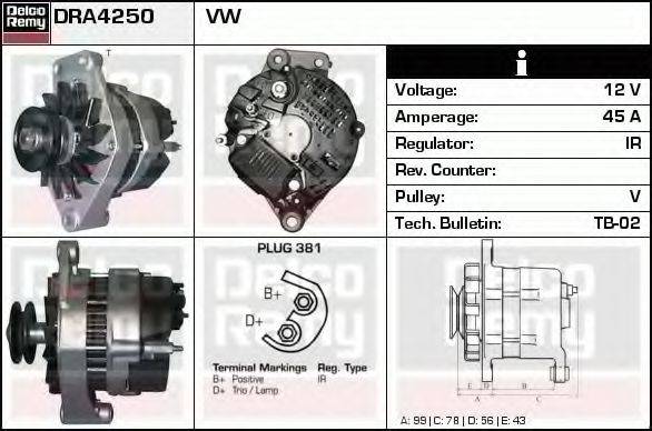 Генератор DRA4250 REMY