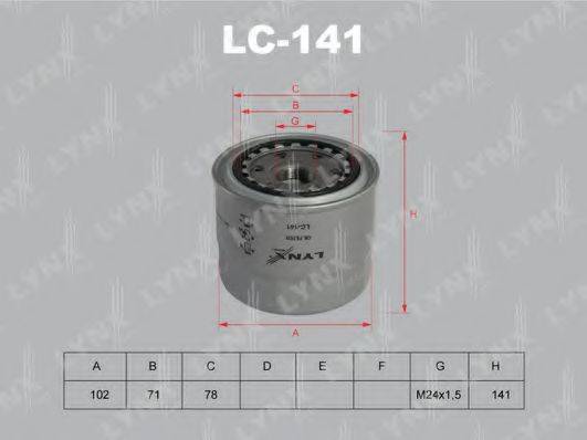 Фильтр масляный LC-141 LYNXauto