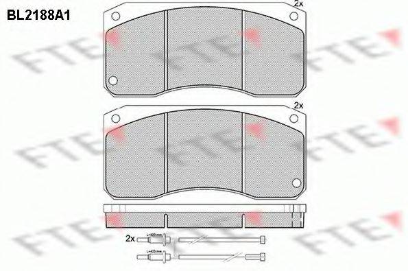 Комплект тормозных колодок, дисковый тормоз BL2188A1 FTE