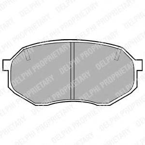 Комплект тормозных колодок, дисковый тормоз LP630 DELPHI