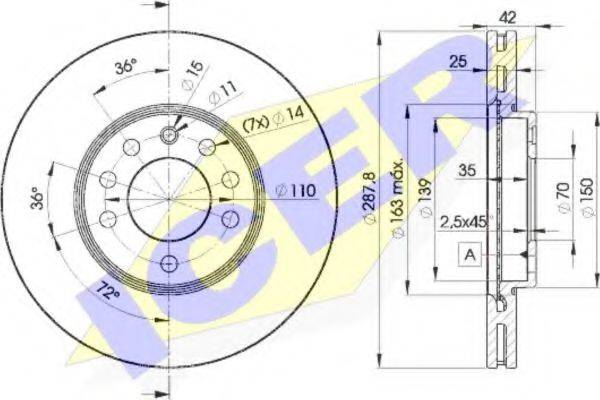 Тормозной диск 78BD9043-2 ICER