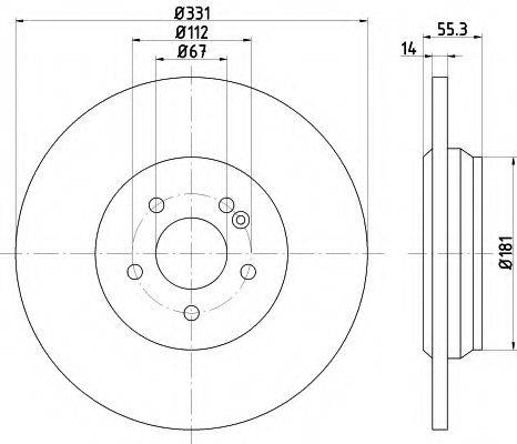 Тормозной диск 8DD 355 107-231 HELLA PAGID