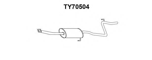 Средний глушитель выхлопных газов TY70504 VENEPORTE