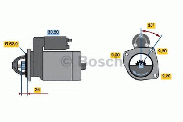 Стартер 0 986 016 961 BOSCH