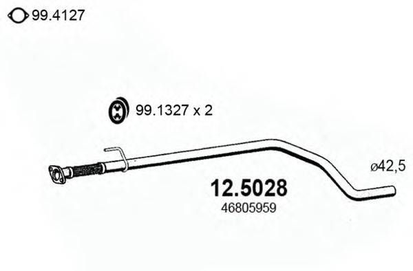 Труба выхлопного газа 12.5028 ASSO