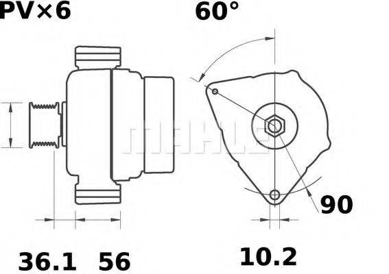 Генератор MG 352 MAHLE ORIGINAL