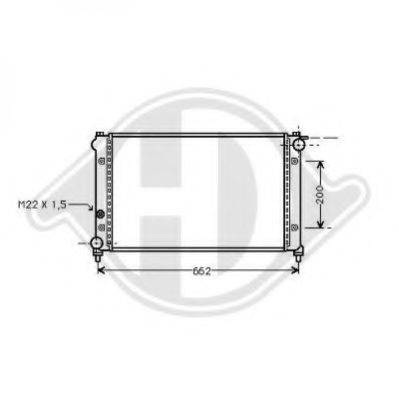 Радиатор, охлаждение двигателя 8504808 DIEDERICHS