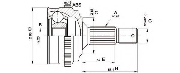 Шарнирный комплект, приводной вал CVJ5179.10 OPEN PARTS