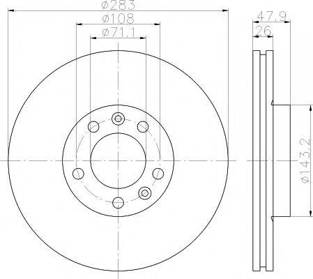 Тормозной диск MDC1687 MINTEX