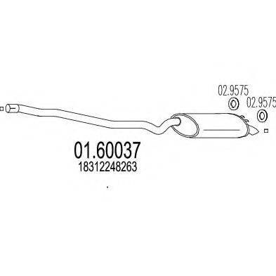 Глушитель выхлопных газов конечный 01.60037 MTS