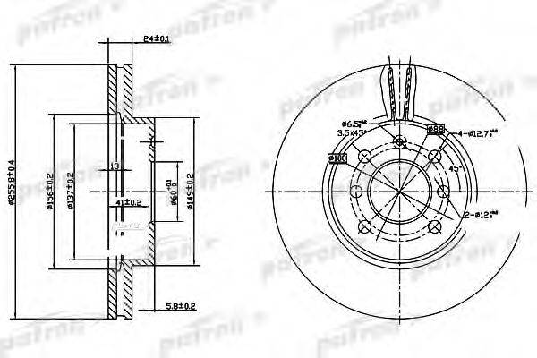 Тормозной диск PBD7092A PATRON