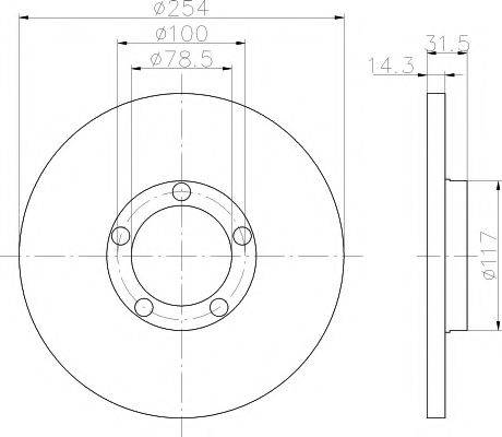 Тормозной диск MDC430 MINTEX