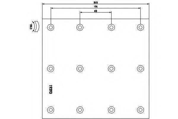 Колодка тормозной накладки 19393 TEXTAR
