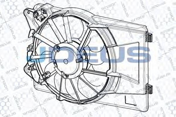 Вентилятор, охлаждение двигателя EV150005 JDEUS