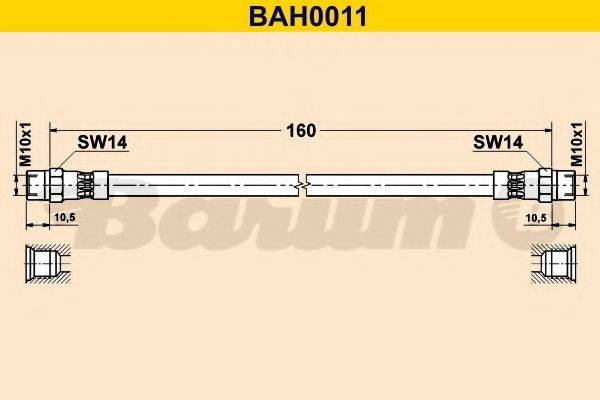 Тормозной шланг BAH0011 BARUM