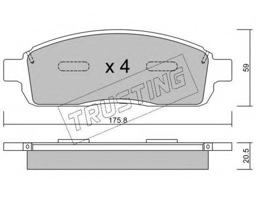 Комплект тормозных колодок 876.0 TRUSTING