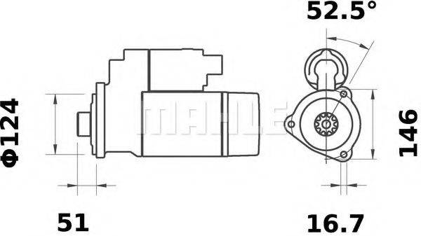 Стартер MS 144 MAHLE ORIGINAL