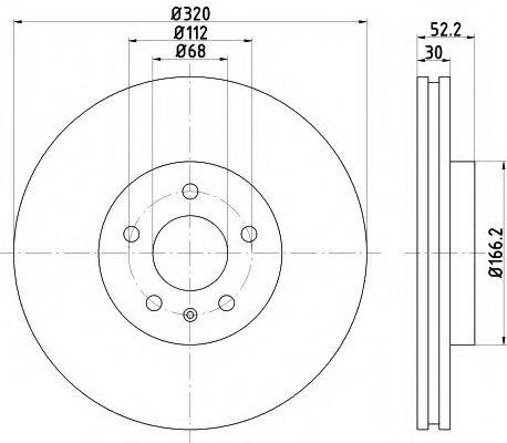 Тормозной диск 8DD 355 113-901 HELLA PAGID