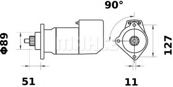 Стартер MS 566 MAHLE ORIGINAL