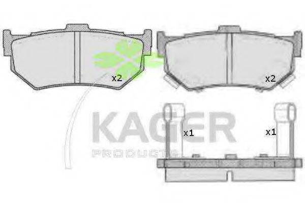 Комплект тормозных колодок 35-0293 KAGER