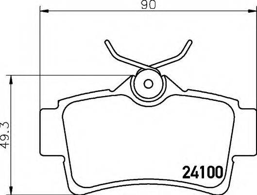 Комплект тормозных колодок, дисковый тормоз 8DB 355 013-021 HELLA