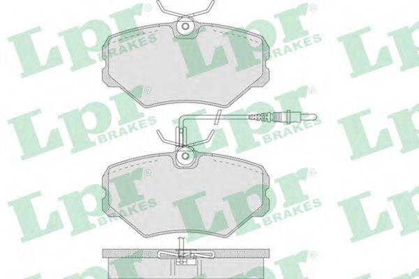 Комплект тормозных колодок, дисковый тормоз 05P748 LPR