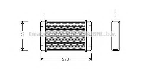 Теплообменник, отопление салона AU6052 AVA QUALITY COOLING