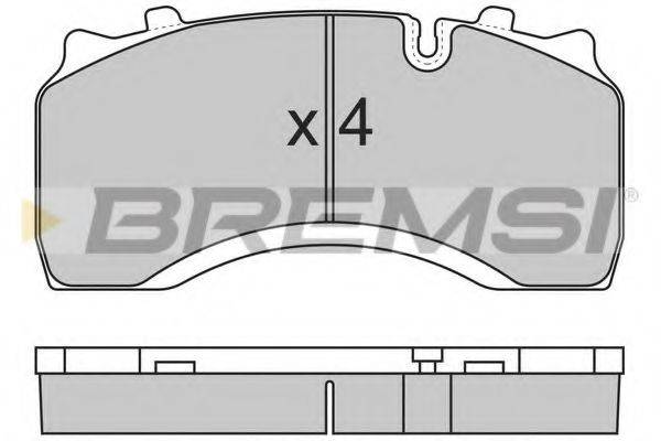 Комплект тормозных колодок, дисковый тормоз BP7313 BREMSI