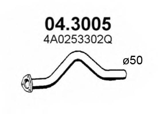Труба выхлопного газа 04.3005 ASSO