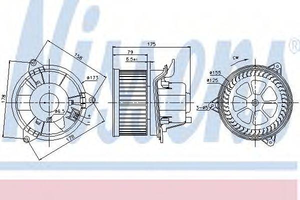 Вентилятор салона 87122 NISSENS