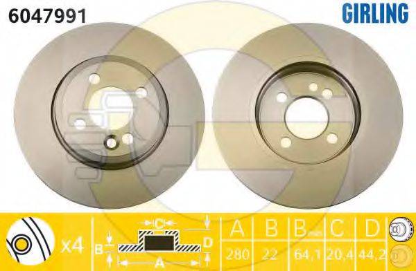 Тормозной диск 6047991 GIRLING