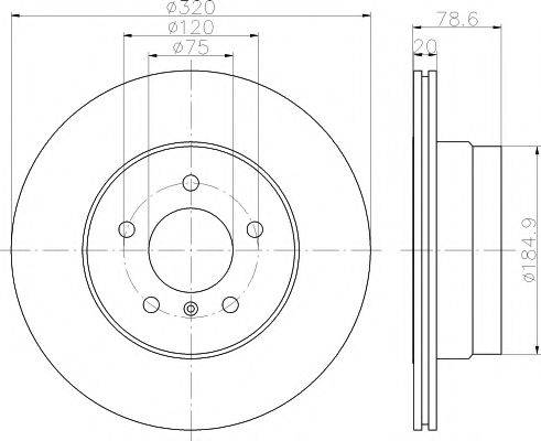 Тормозной диск MDC2186 MINTEX