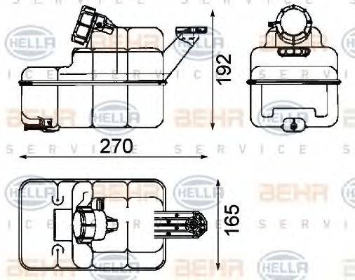 Компенсационный бак, охлаждающая жидкость 8MA 376 705-271 HELLA