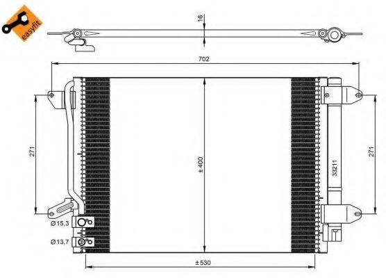 Конденсатор, кондиционер 350028 NRF