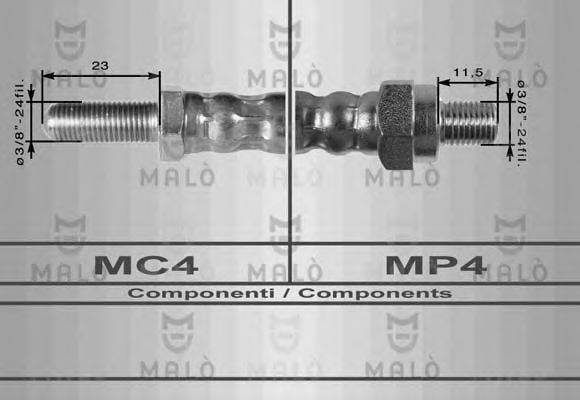 Тормозной шланг 8025 MALO