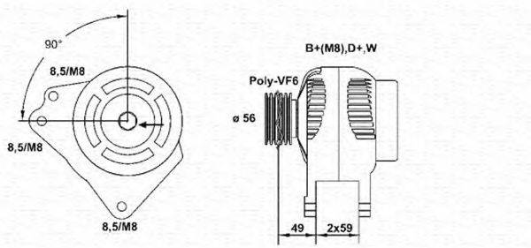 Генератор 943355030010 MAGNETI MARELLI