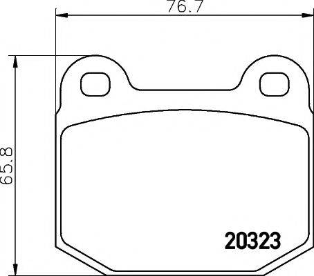 Комплект тормозных колодок, дисковый тормоз 2032306 TEXTAR