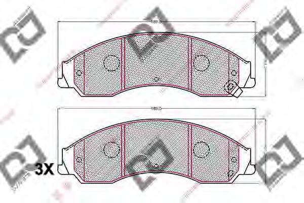 Комплект тормозных колодок BP2203 DJ PARTS