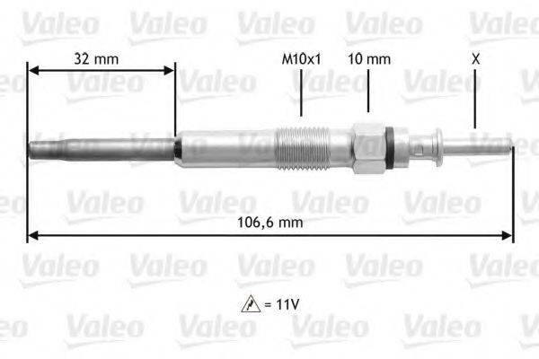 Свеча накаливания 345132 VALEO