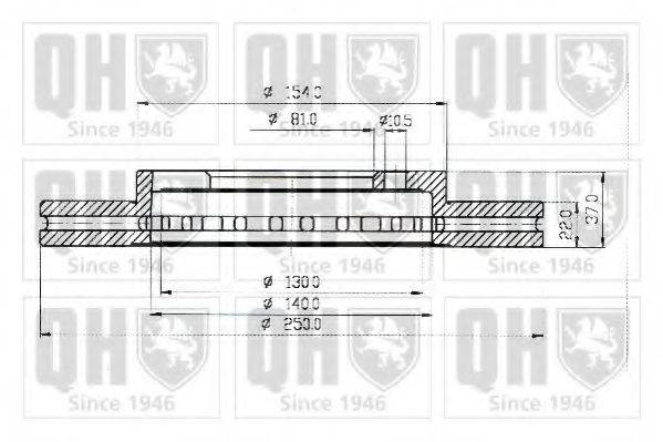 Тормозной диск BDC3808 QUINTON HAZELL