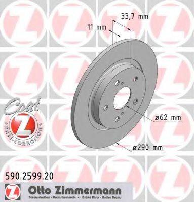 Тормозной диск 590.2599.20 ZIMMERMANN