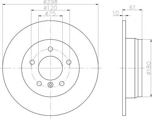 Тормозной диск 8DD 355 104-791 HELLA PAGID