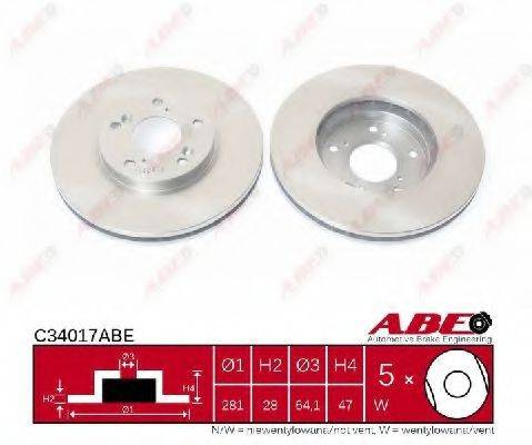 C34017ABE ABE Тормозной диск C34017ABE ABE