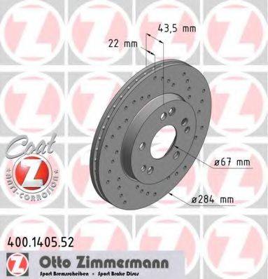 Тормозной диск 400.1405.52 ZIMMERMANN